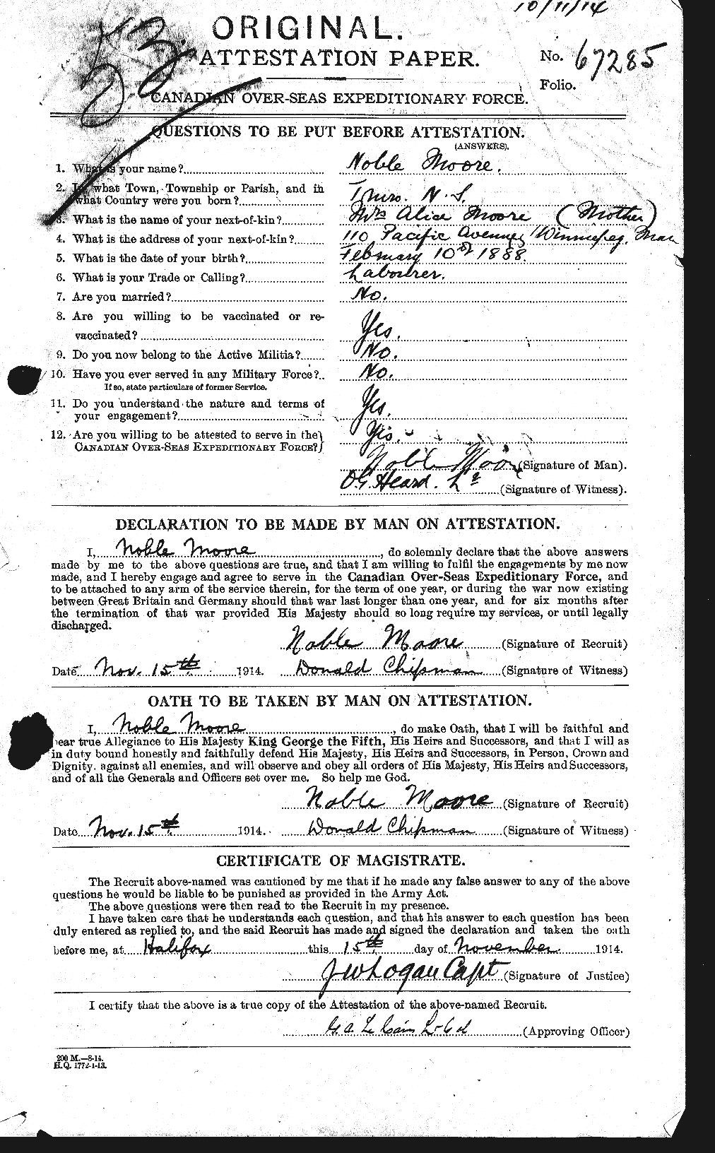Personnel Records of the First World War - CEF 503456a