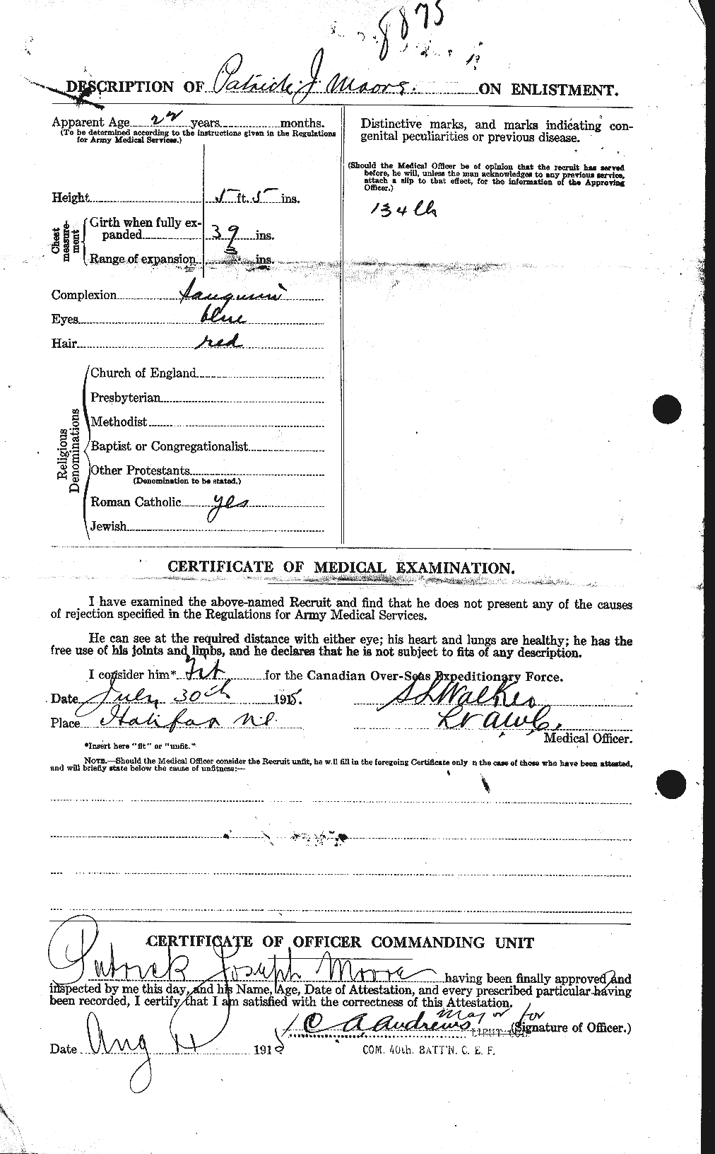 Personnel Records of the First World War - CEF 503476b