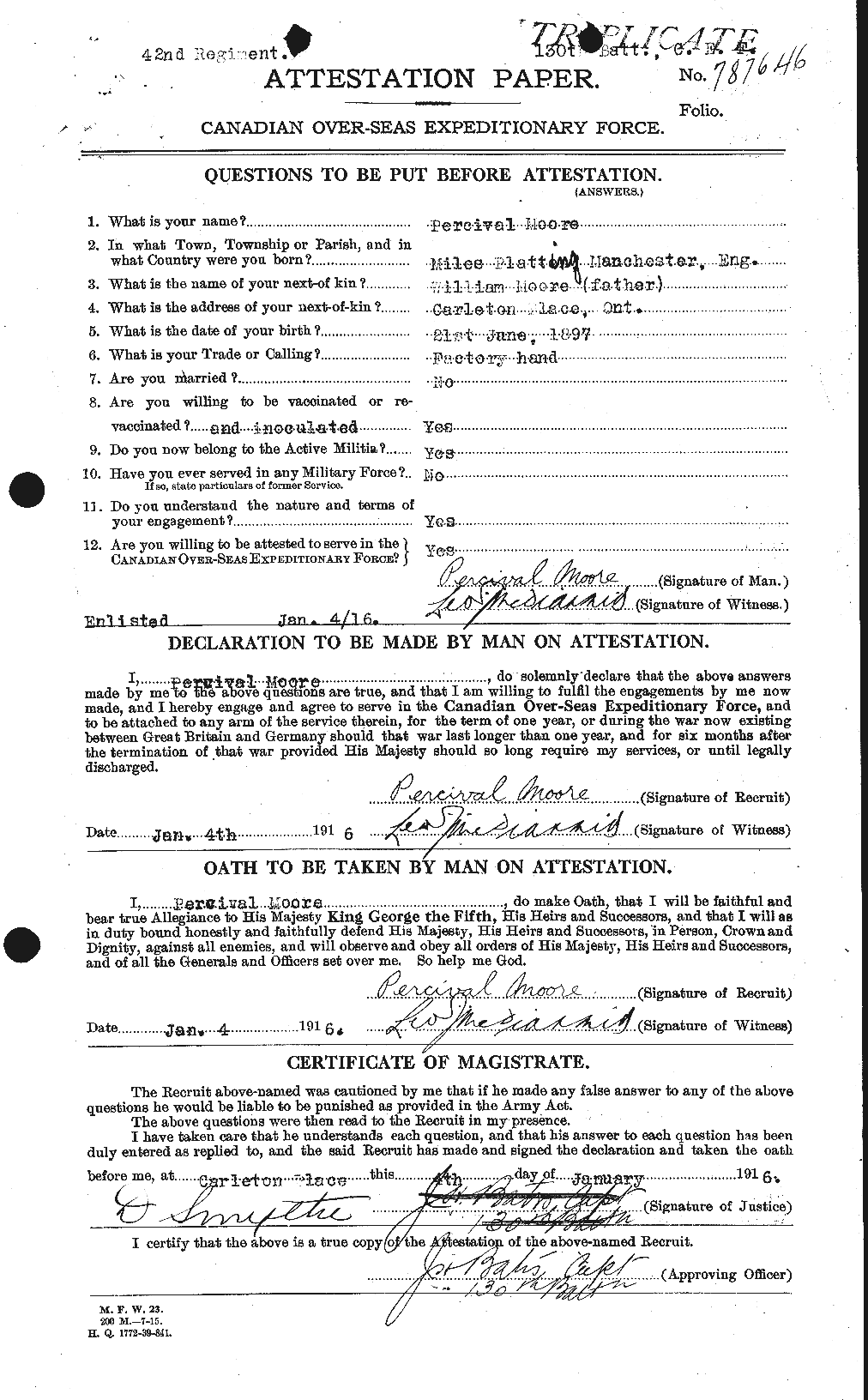 Personnel Records of the First World War - CEF 503478a