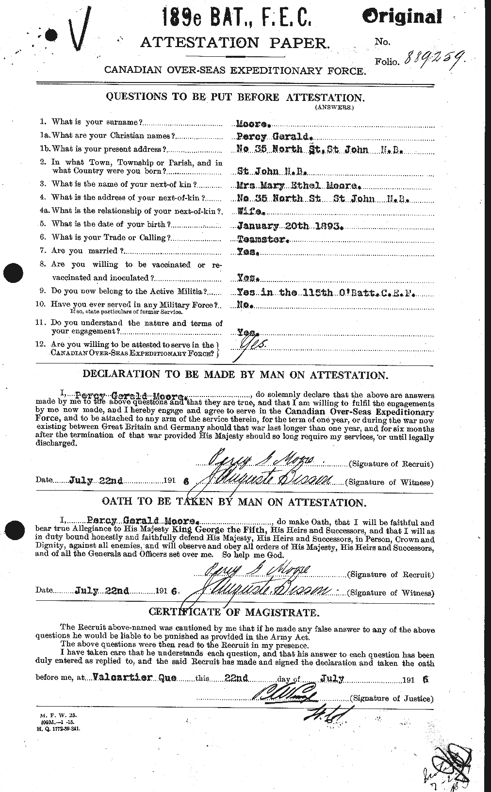 Personnel Records of the First World War - CEF 503486a