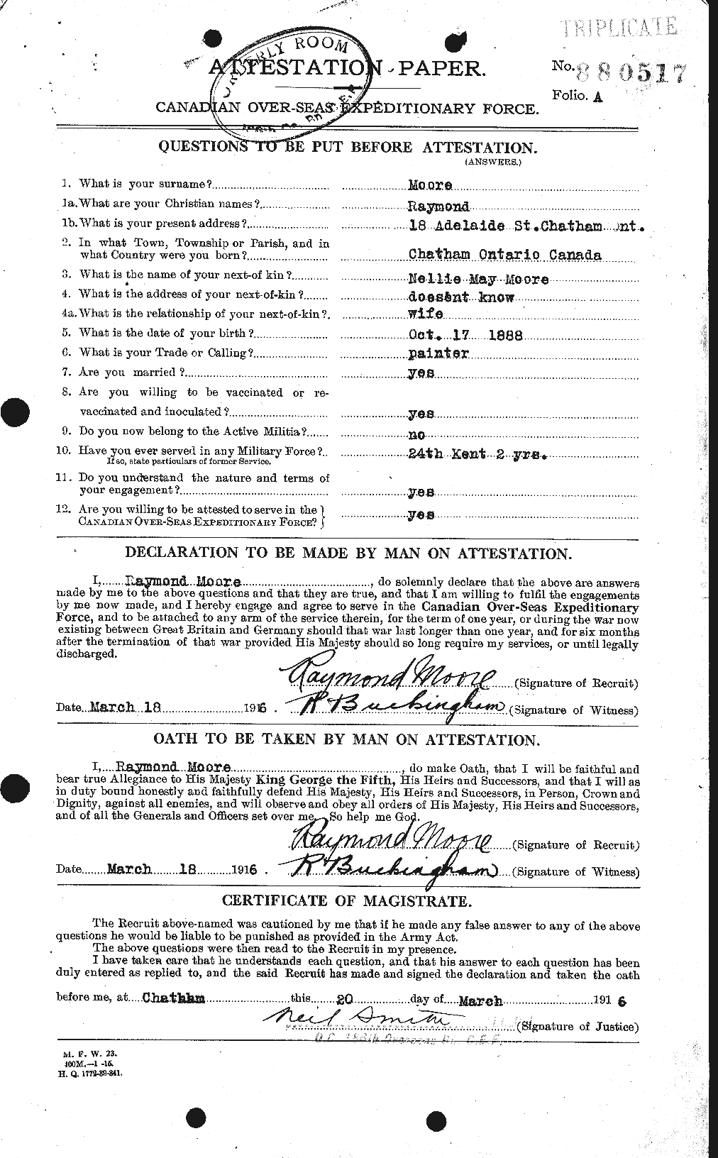 Personnel Records of the First World War - CEF 503519a