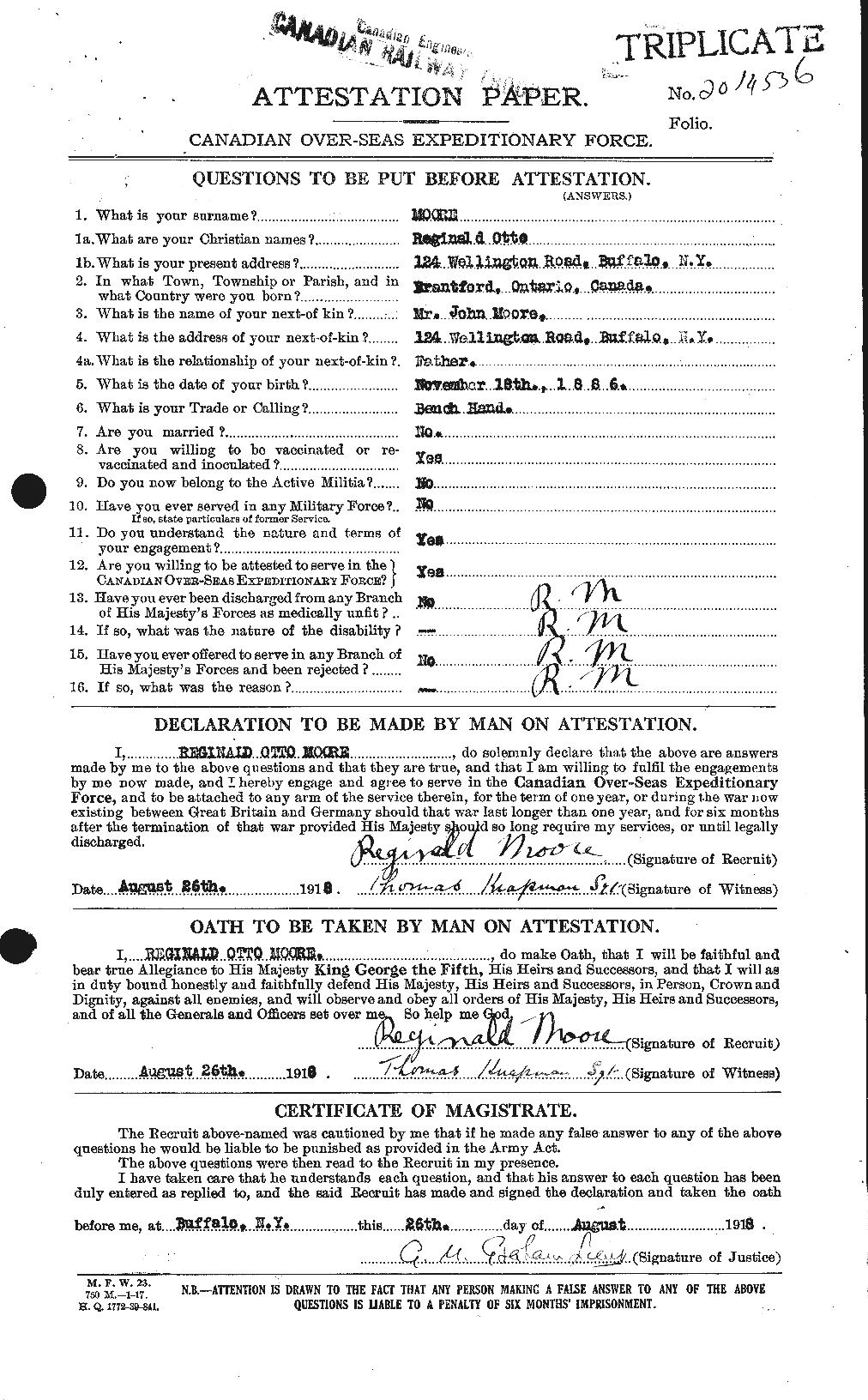 Personnel Records of the First World War - CEF 503526a