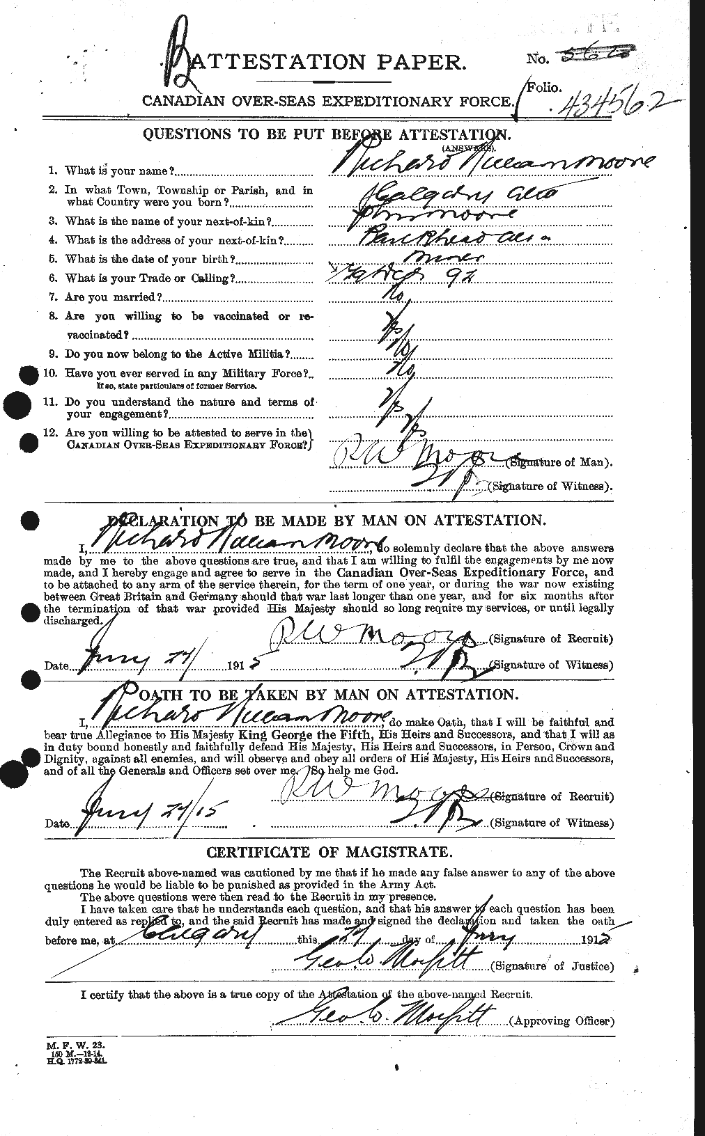 Personnel Records of the First World War - CEF 503542a