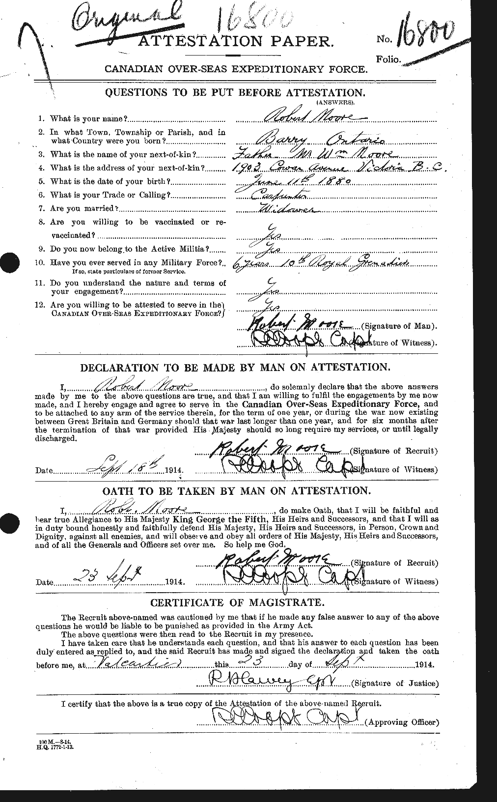 Personnel Records of the First World War - CEF 503554a