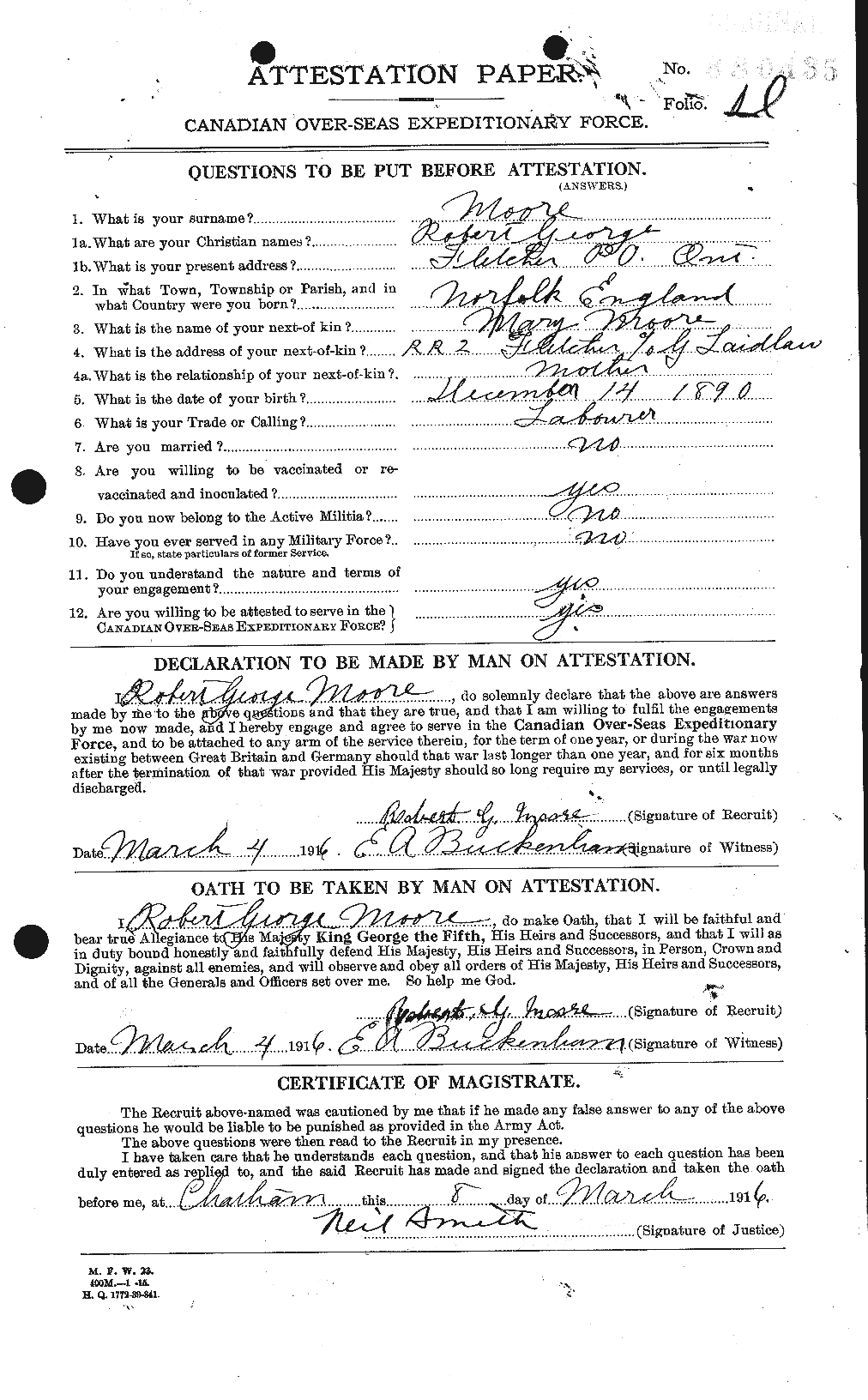 Personnel Records of the First World War - CEF 503566a