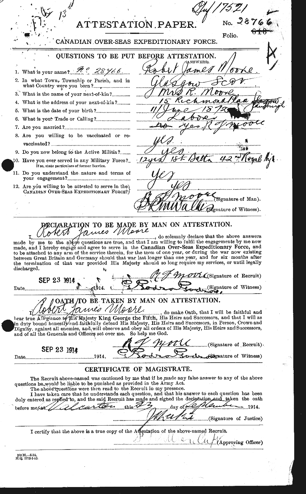 Personnel Records of the First World War - CEF 503574a