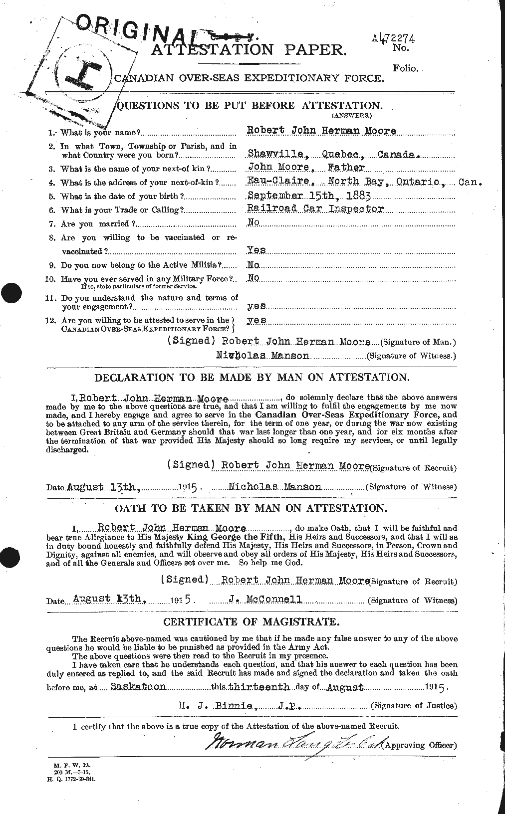 Personnel Records of the First World War - CEF 503579a