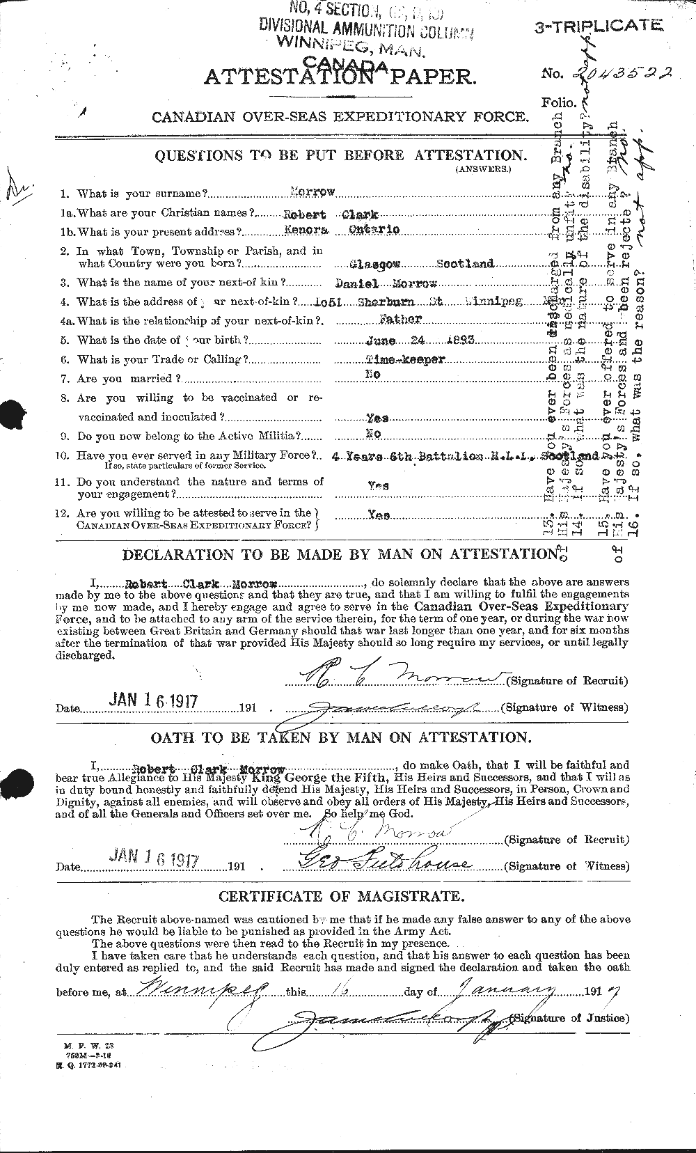 Personnel Records of the First World War - CEF 504307a
