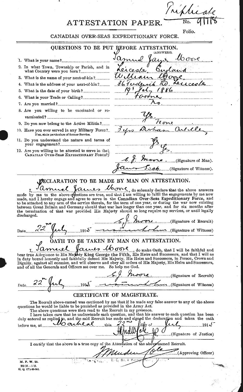 Personnel Records of the First World War - CEF 505568a