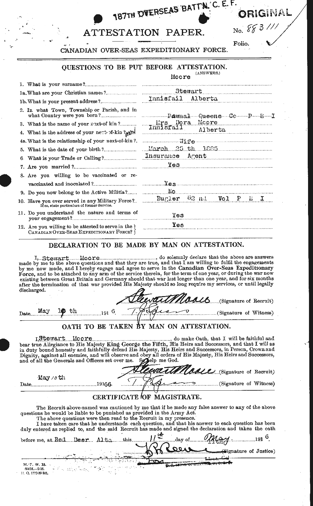 Personnel Records of the First World War - CEF 505593a