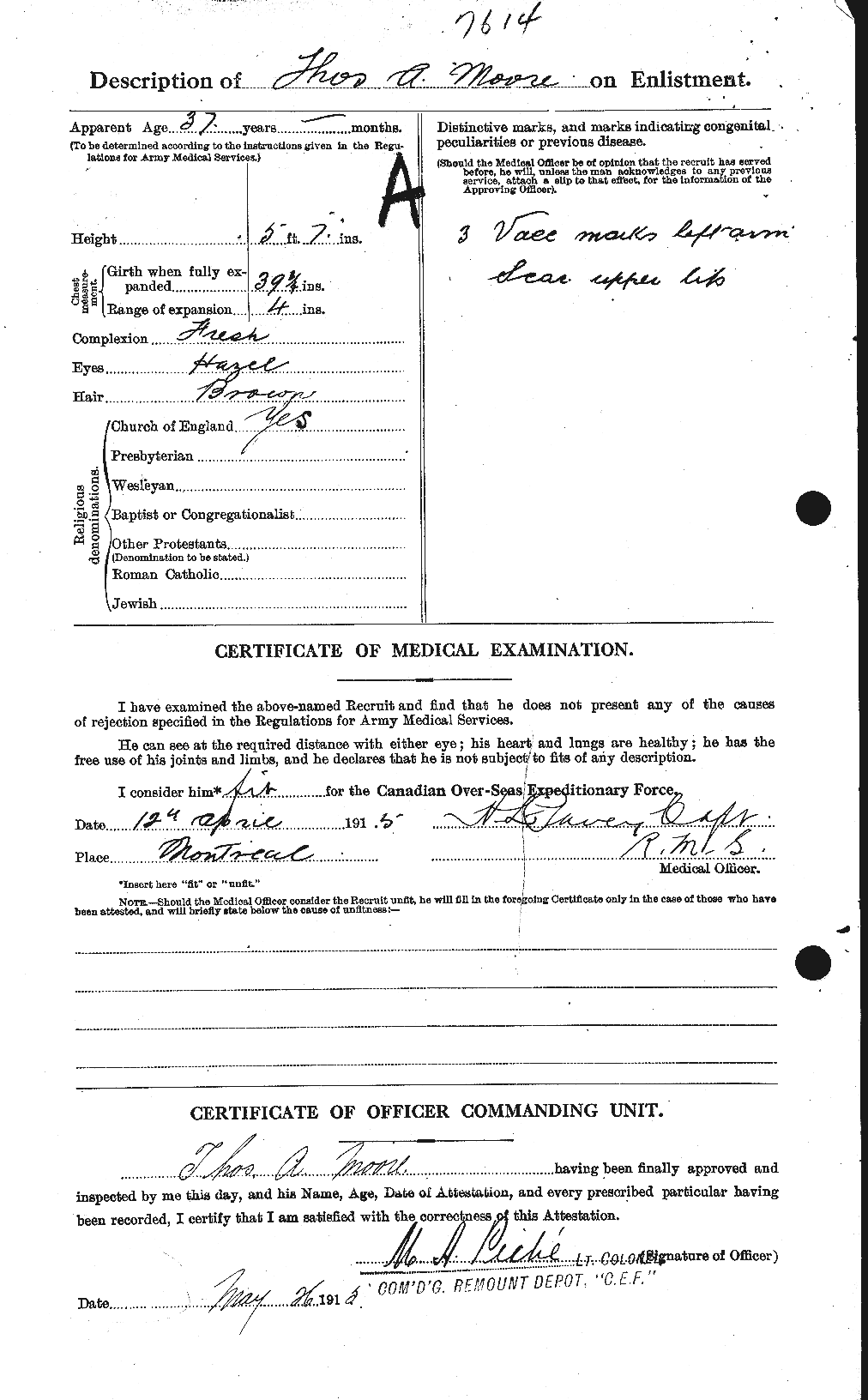 Personnel Records of the First World War - CEF 505637b