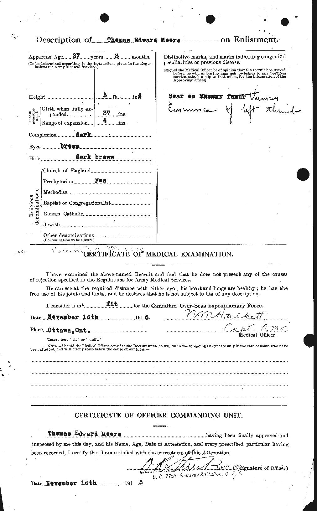 Personnel Records of the First World War - CEF 505647b