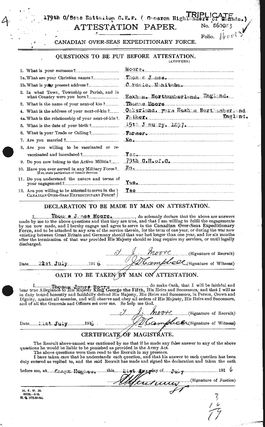 Personnel Records of the First World War - CEF 505657a