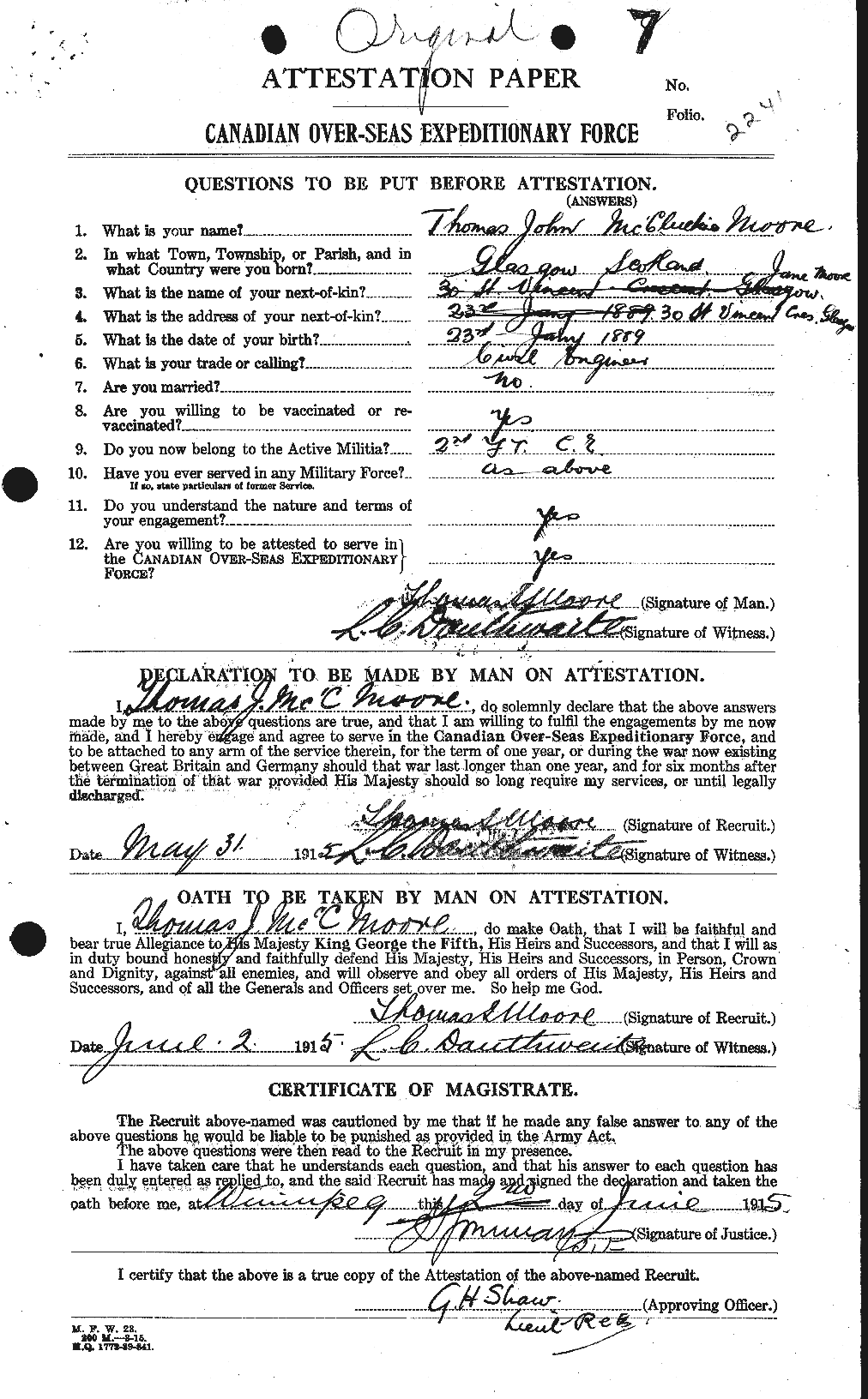 Personnel Records of the First World War - CEF 505660a