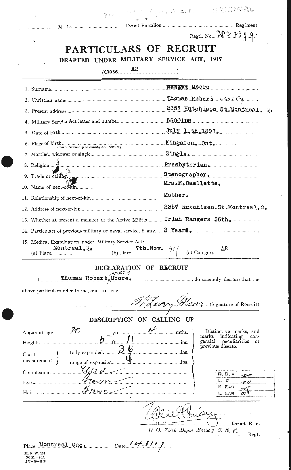 Personnel Records of the First World War - CEF 505668a