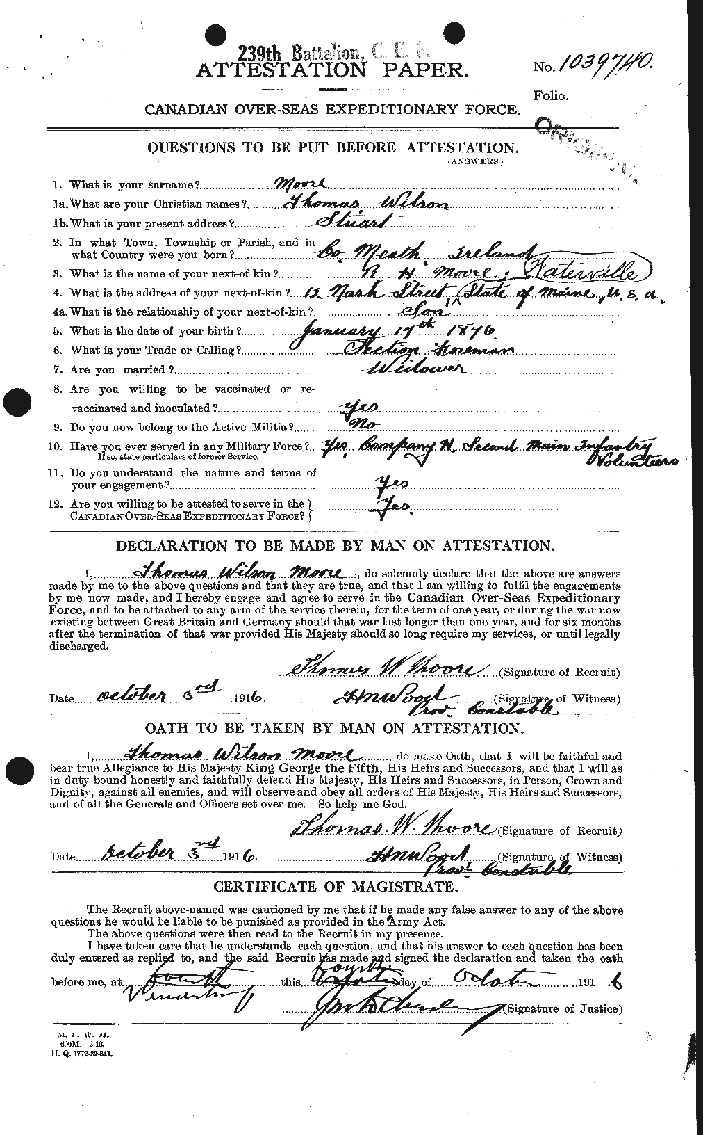 Personnel Records of the First World War - CEF 505678a