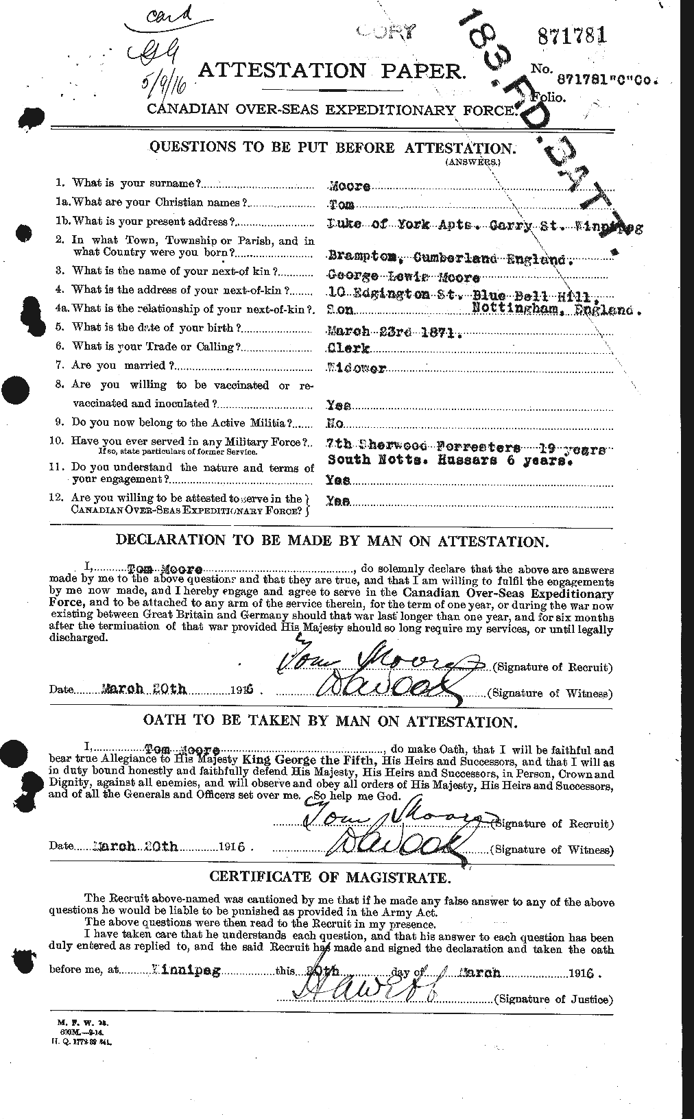 Personnel Records of the First World War - CEF 505679a