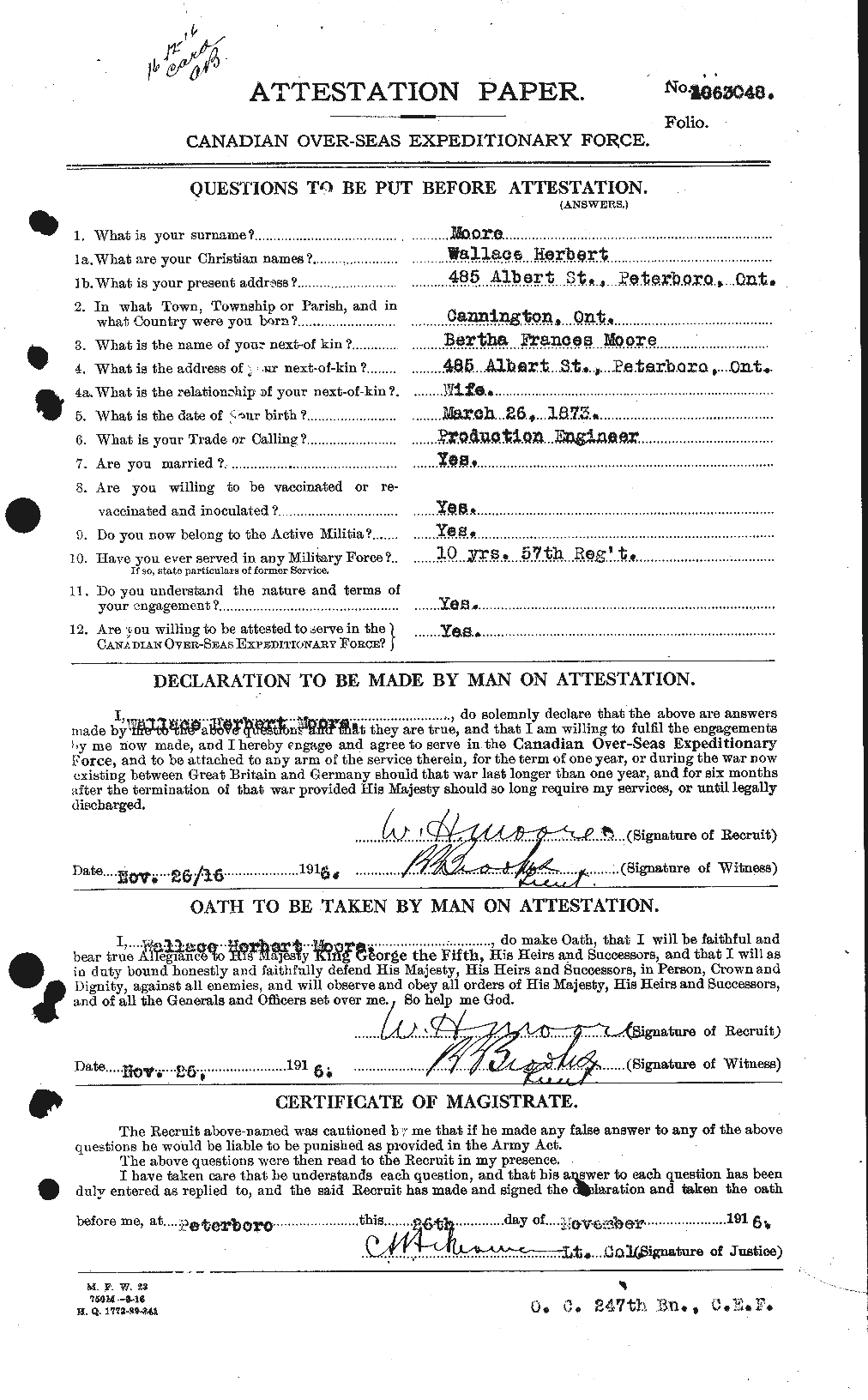 Personnel Records of the First World War - CEF 505685a