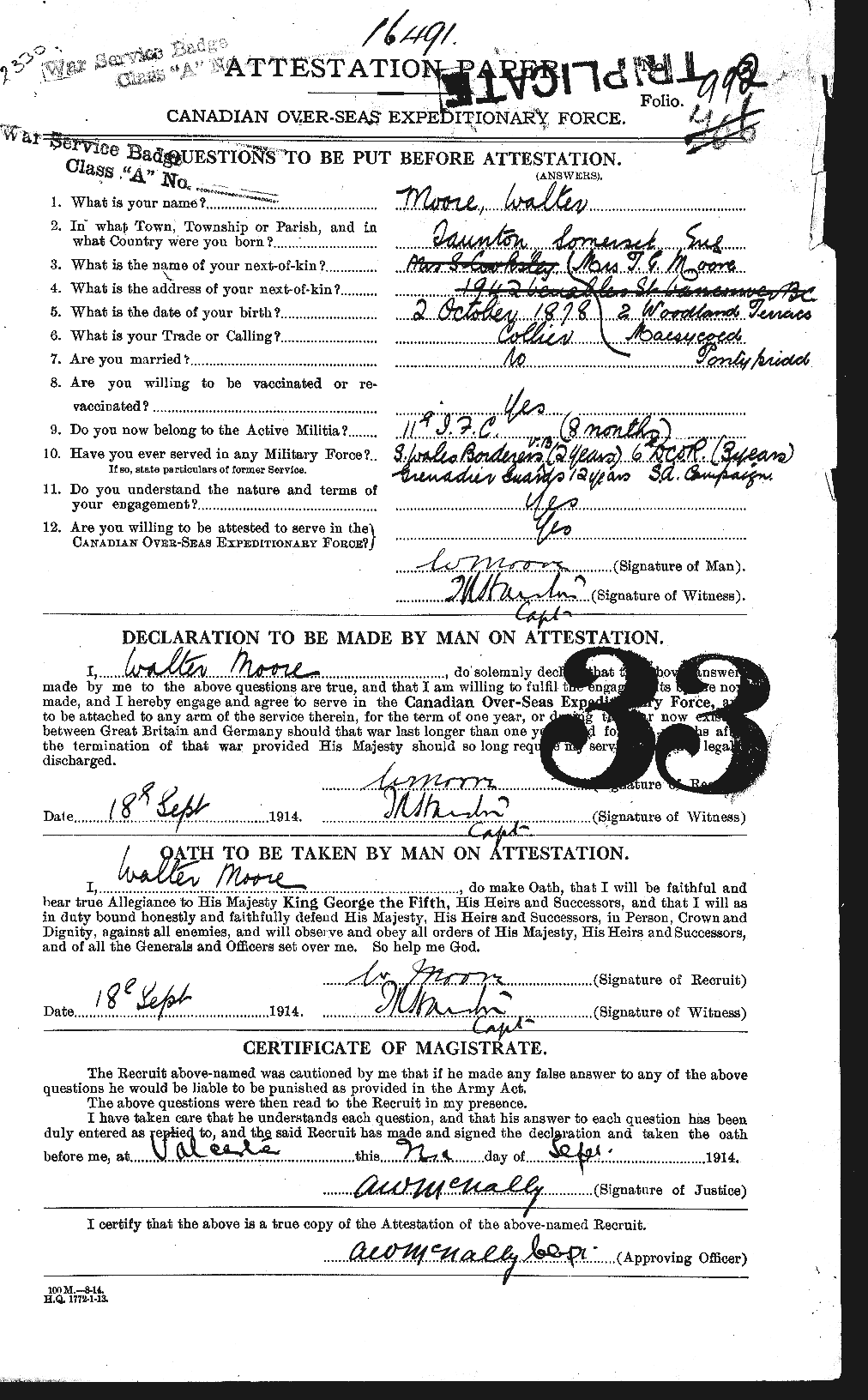 Personnel Records of the First World War - CEF 505695a