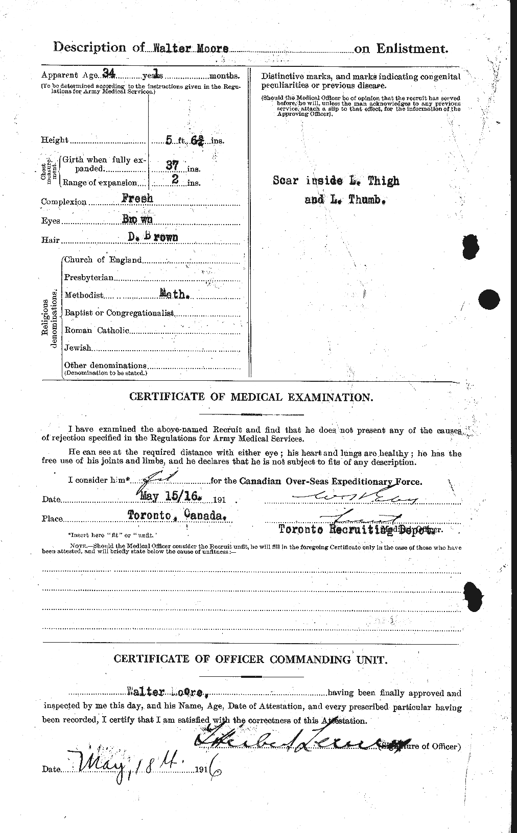 Personnel Records of the First World War - CEF 505696b