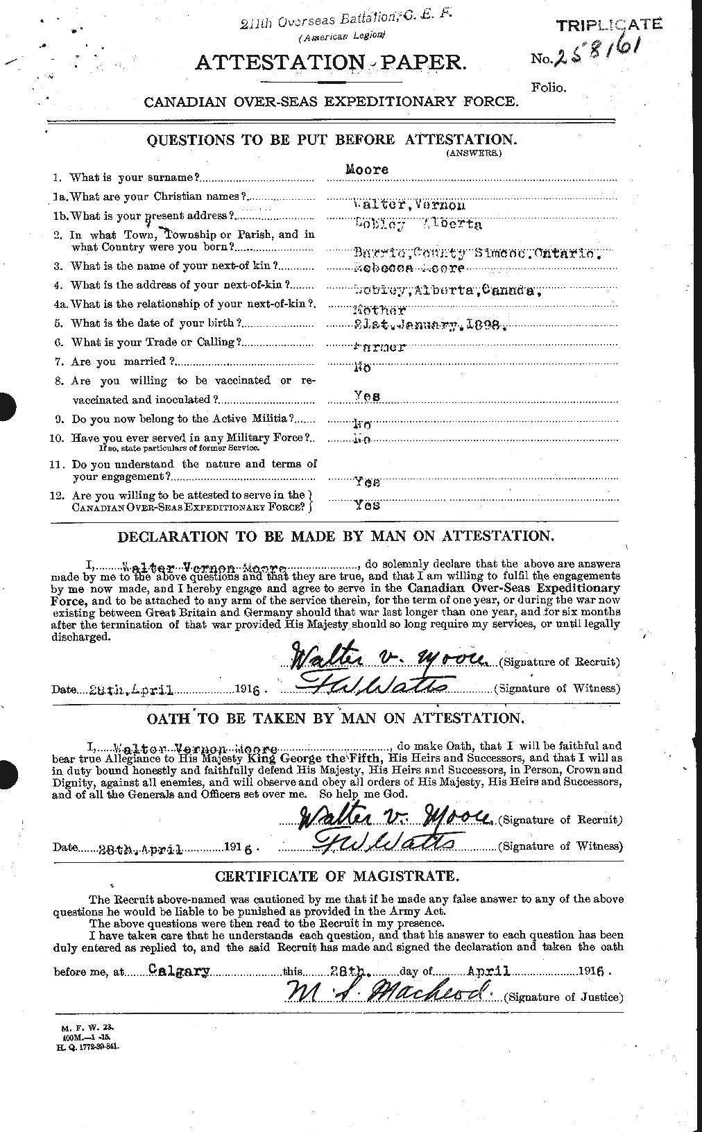 Personnel Records of the First World War - CEF 505720a