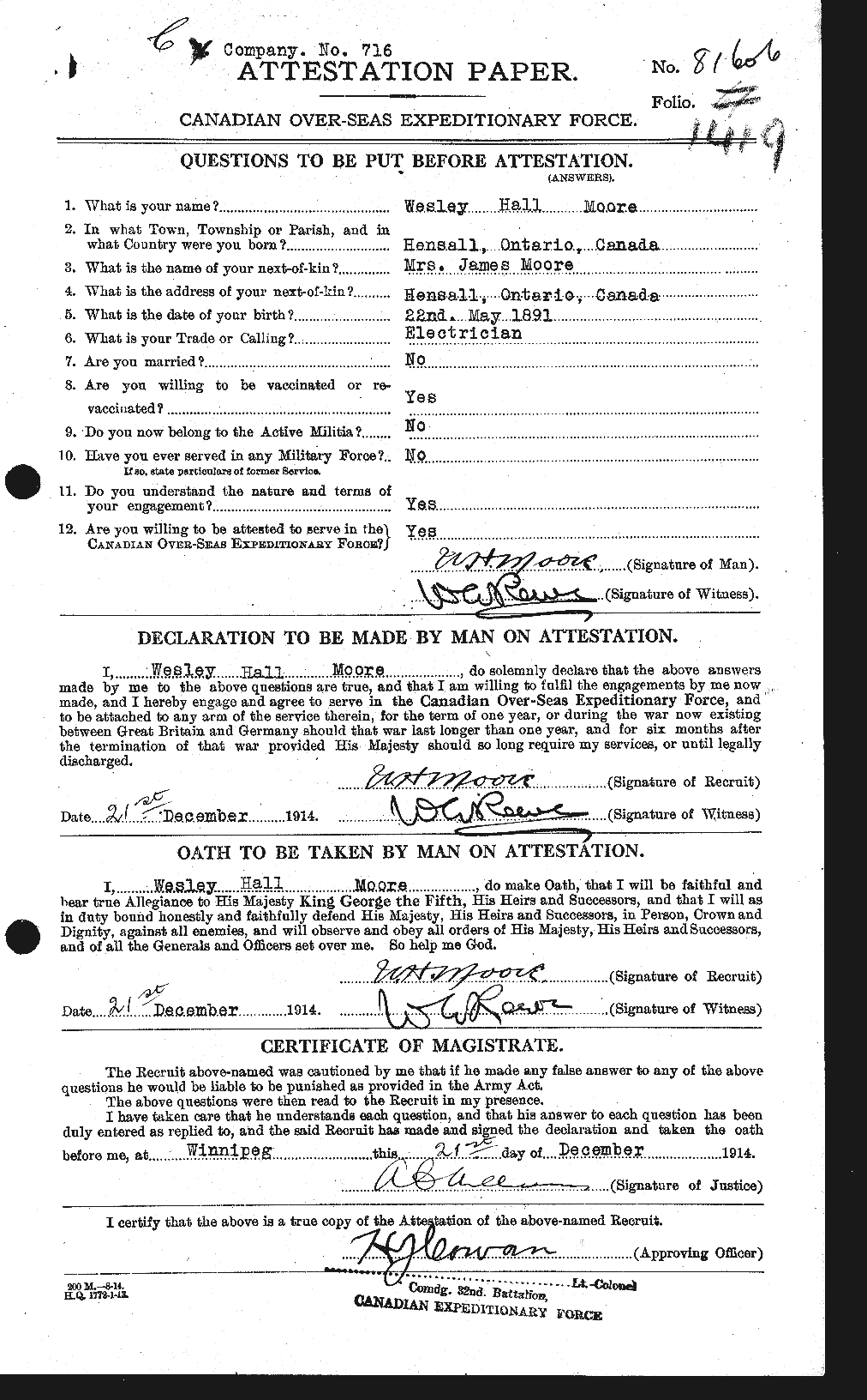 Personnel Records of the First World War - CEF 505728a