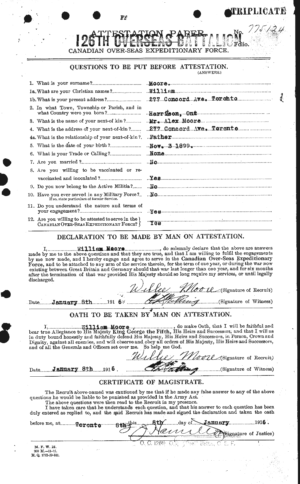Personnel Records of the First World War - CEF 505758a