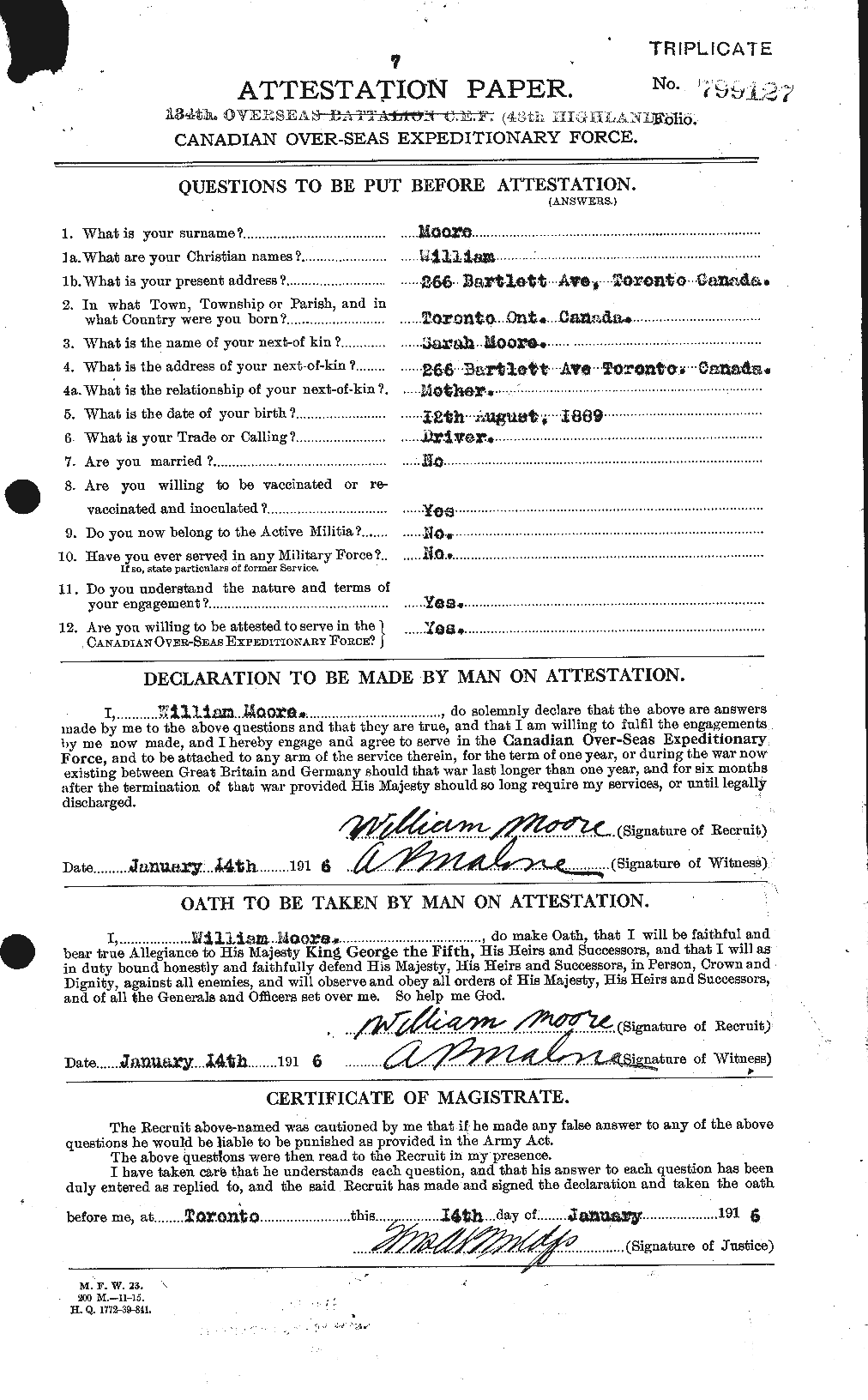 Personnel Records of the First World War - CEF 505762a