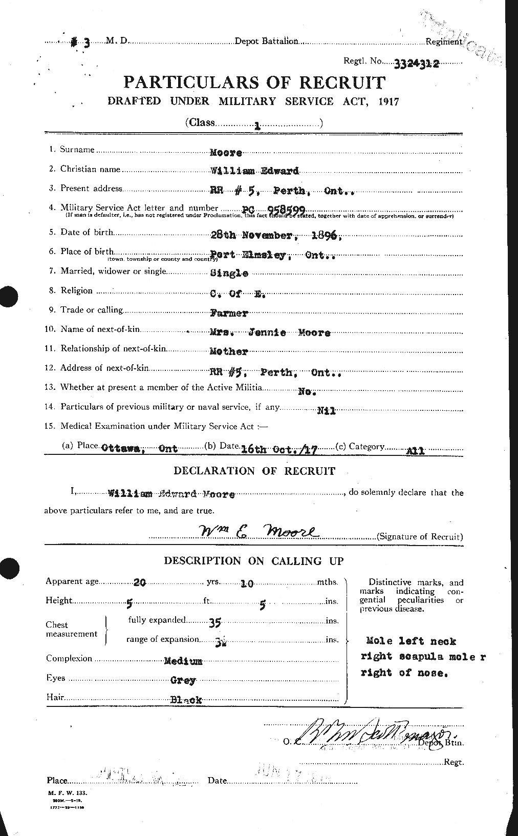 Personnel Records of the First World War - CEF 505791a