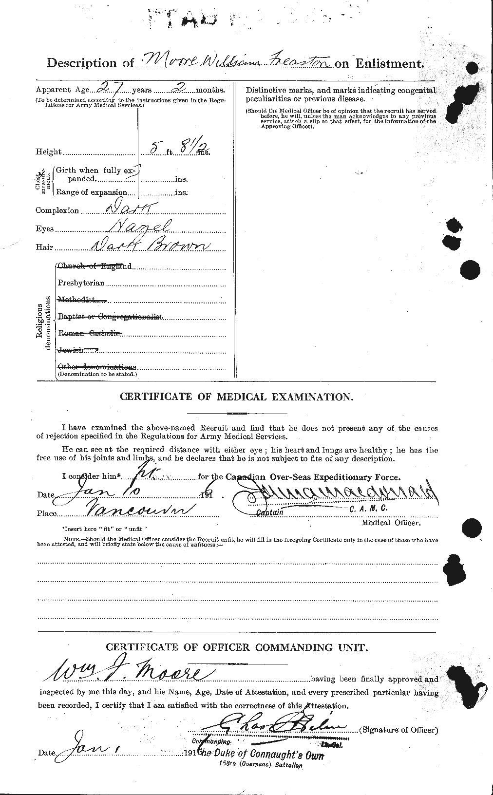 Personnel Records of the First World War - CEF 505806b