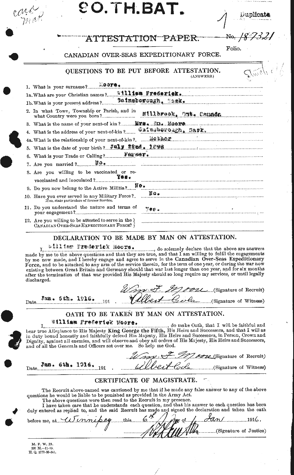 Personnel Records of the First World War - CEF 505807a