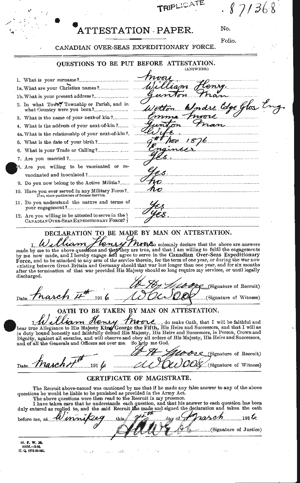 Personnel Records of the First World War - CEF 505820a