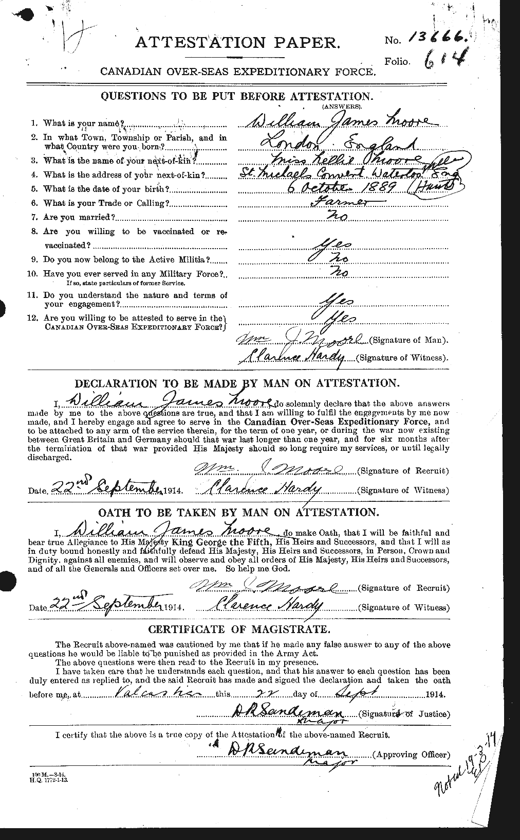 Personnel Records of the First World War - CEF 505831a