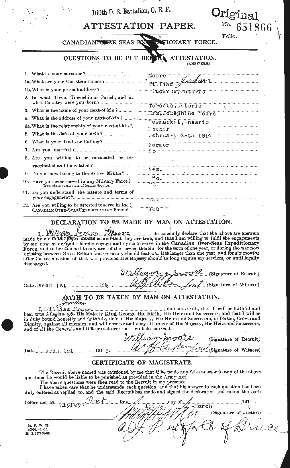 Personnel Records of the First World War - CEF 505850a