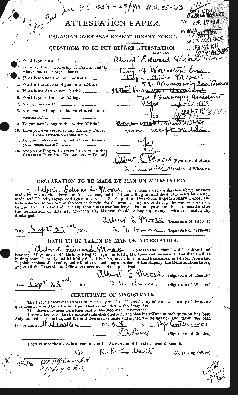 Personnel Records of the First World War - CEF 506341a