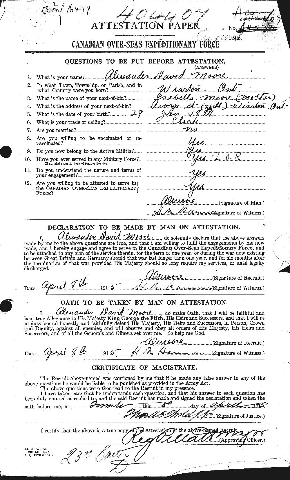 Personnel Records of the First World War - CEF 506365a