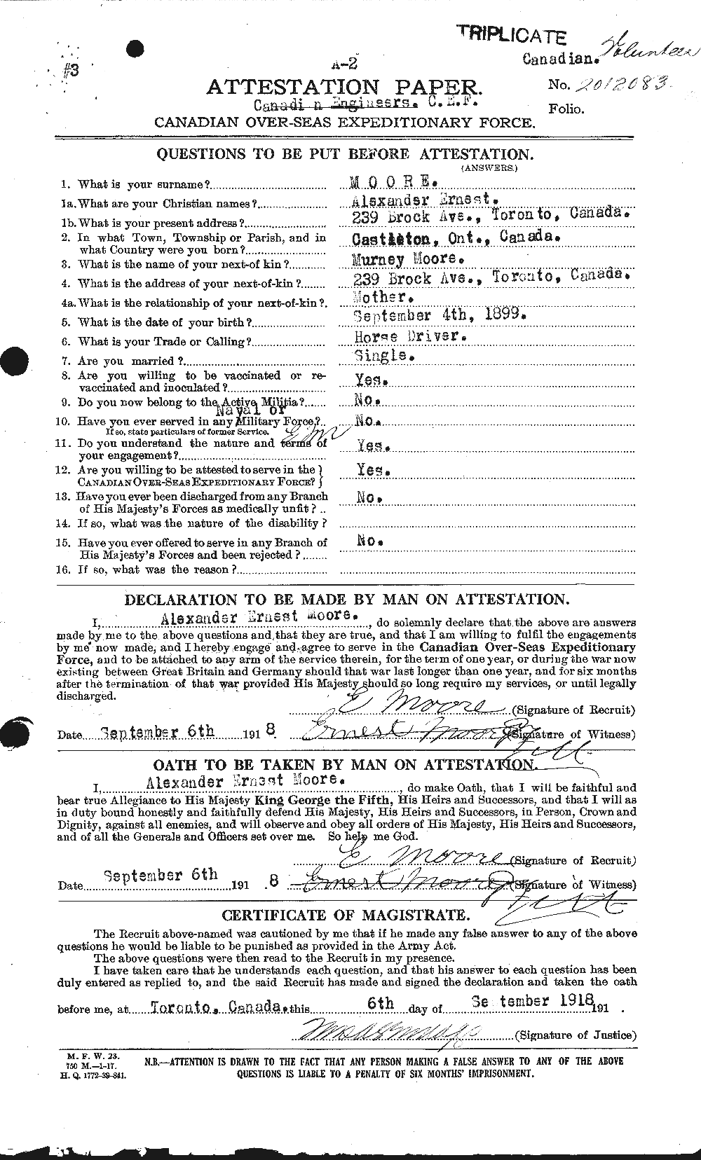 Personnel Records of the First World War - CEF 506366a