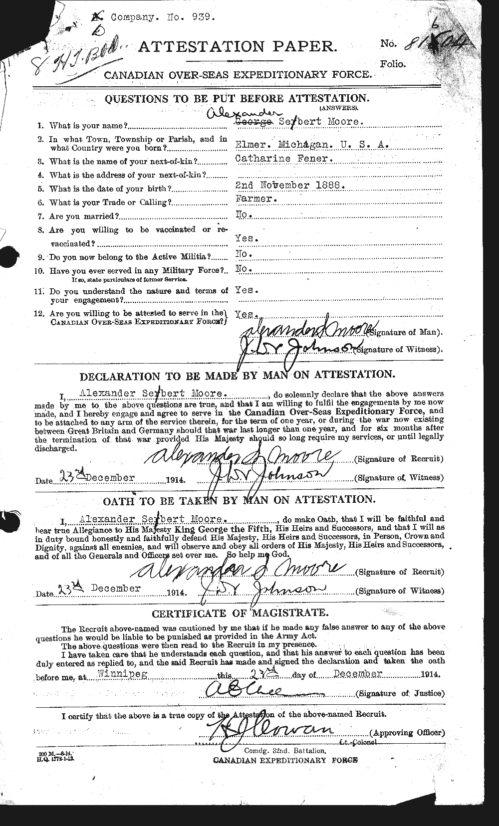 Personnel Records of the First World War - CEF 506370a