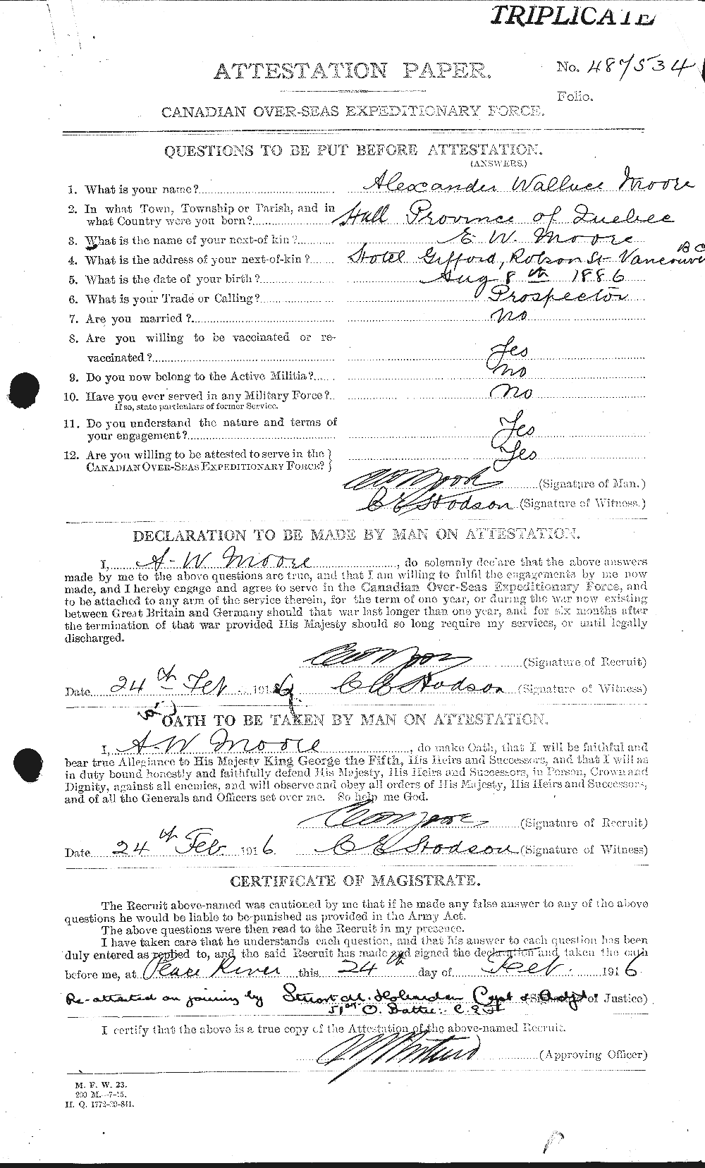 Personnel Records of the First World War - CEF 506372a