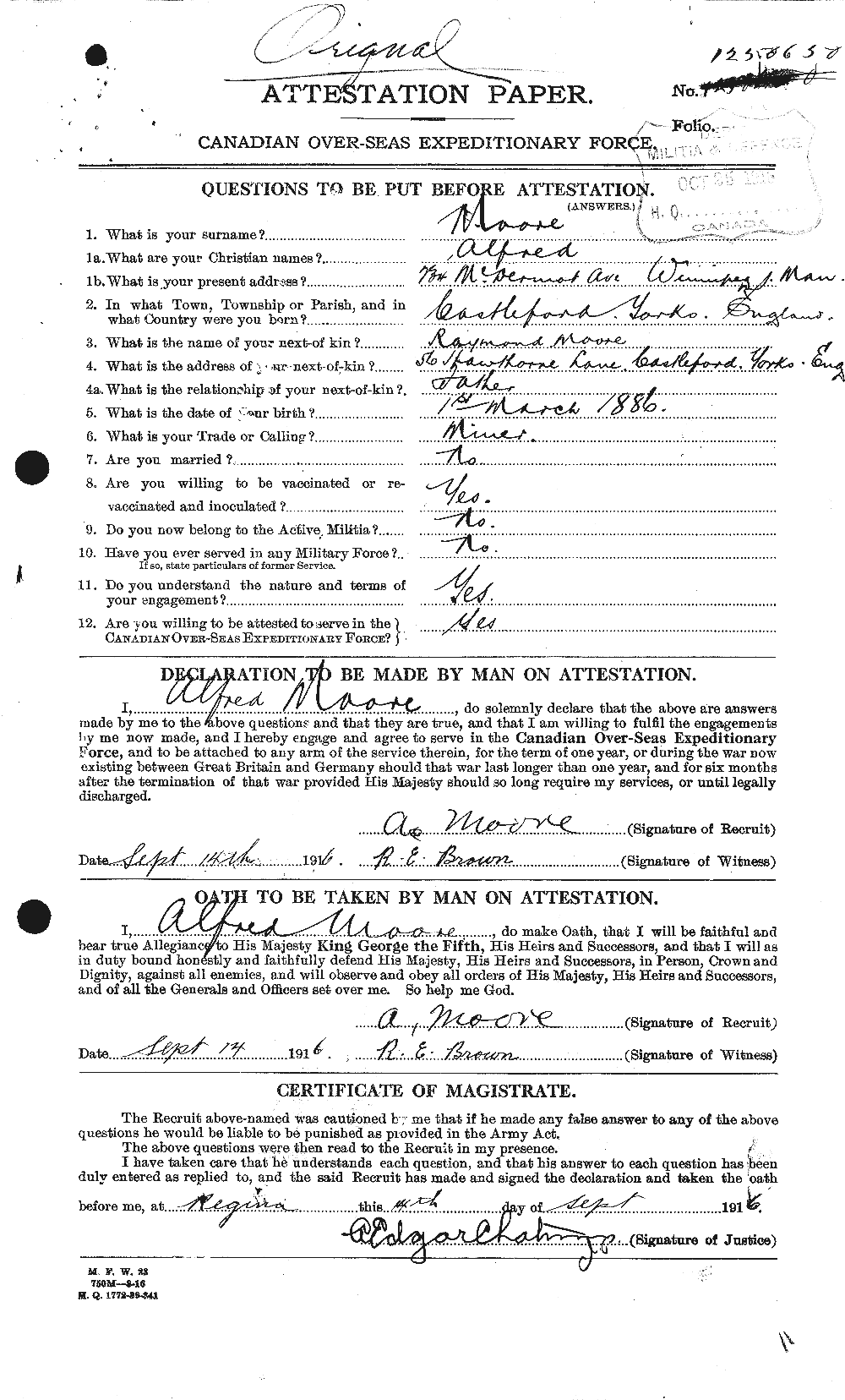 Personnel Records of the First World War - CEF 506376a