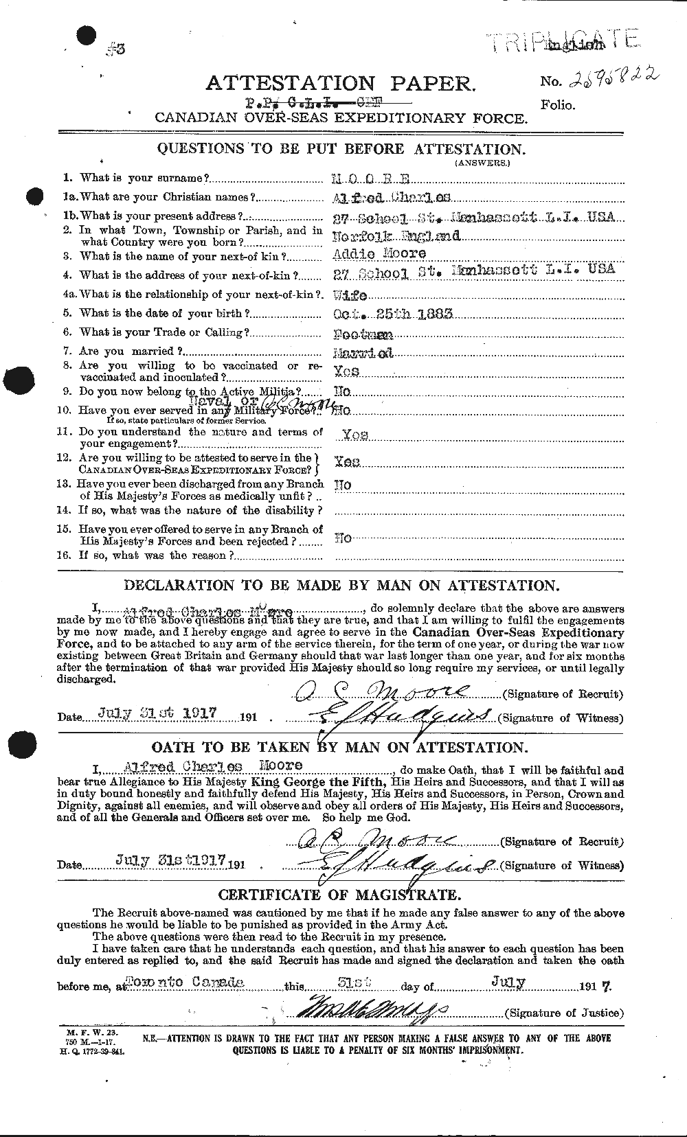 Personnel Records of the First World War - CEF 506387a