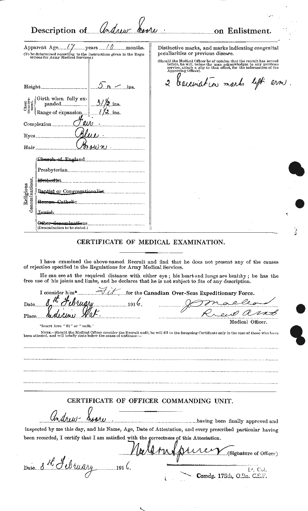 Personnel Records of the First World War - CEF 506405b