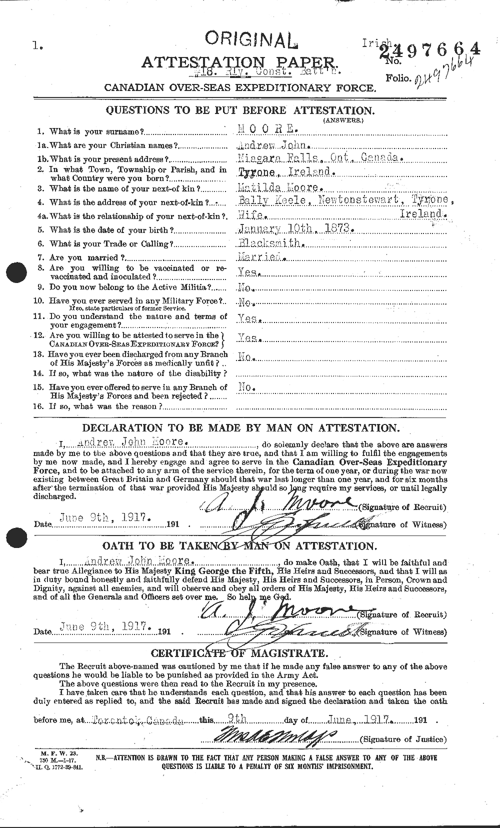 Personnel Records of the First World War - CEF 506410a