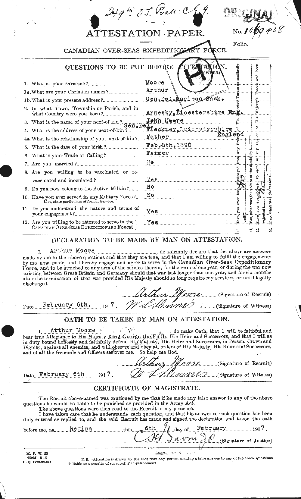 Personnel Records of the First World War - CEF 506432a