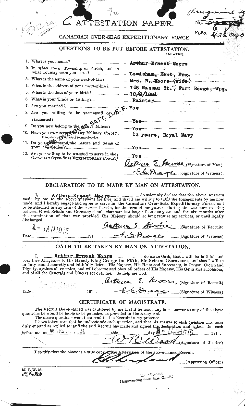 Personnel Records of the First World War - CEF 506442a