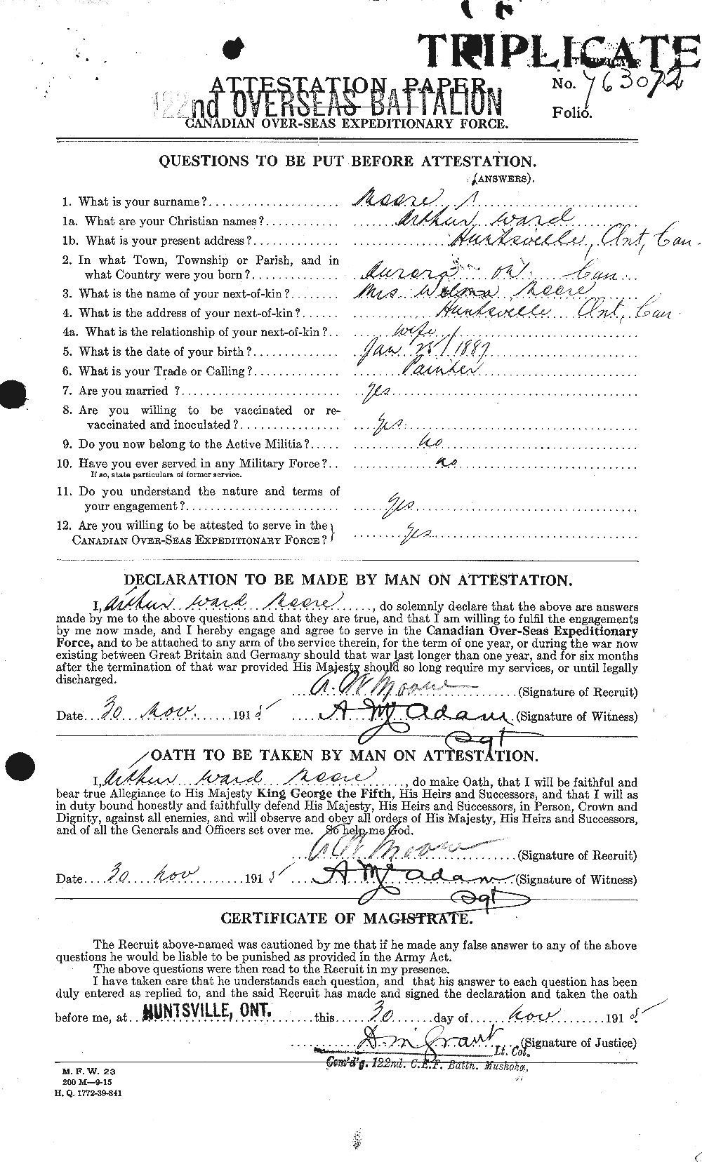Personnel Records of the First World War - CEF 506456a
