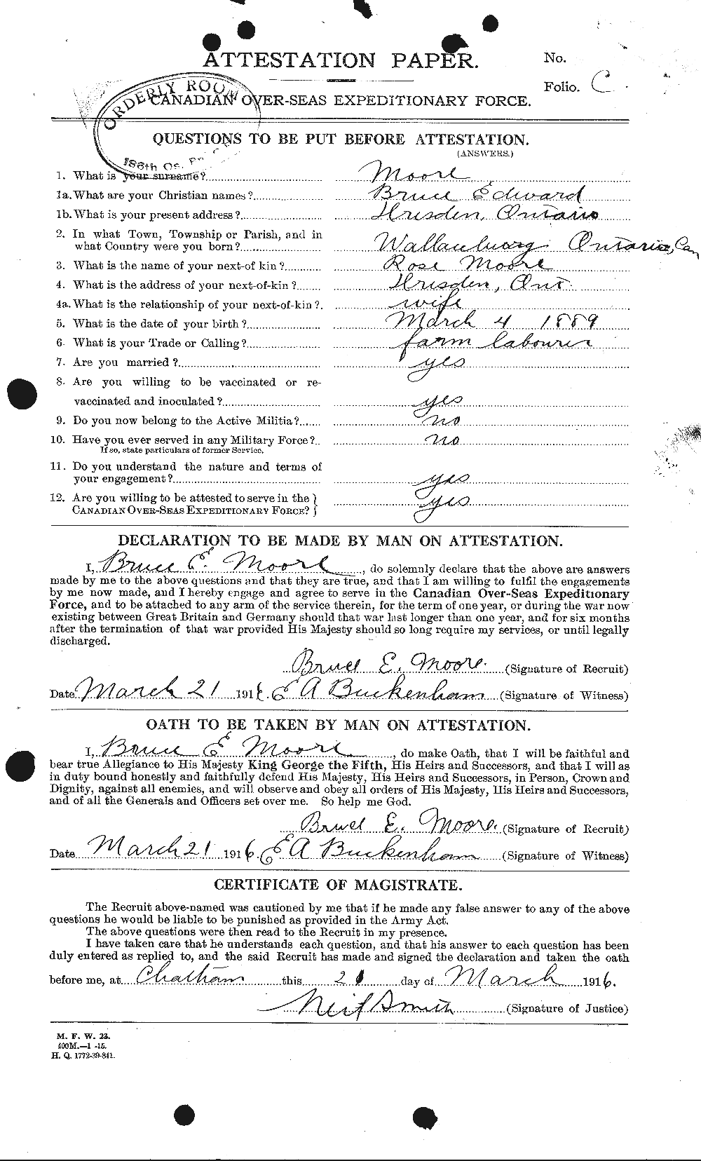 Personnel Records of the First World War - CEF 506467a