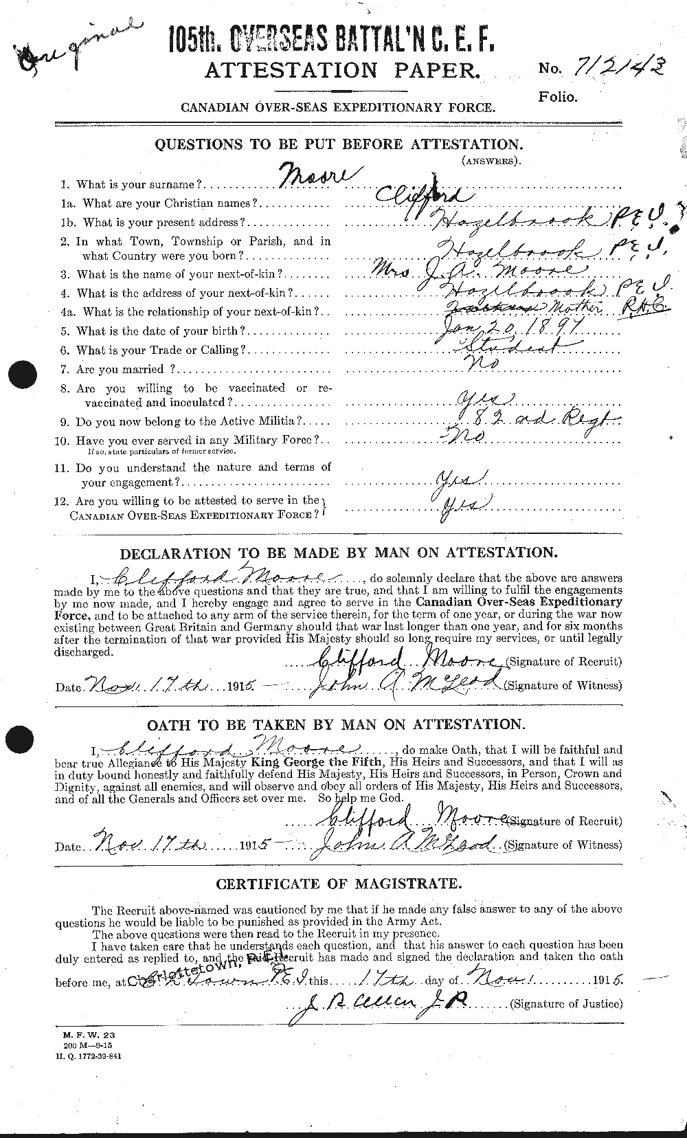 Personnel Records of the First World War - CEF 506548a