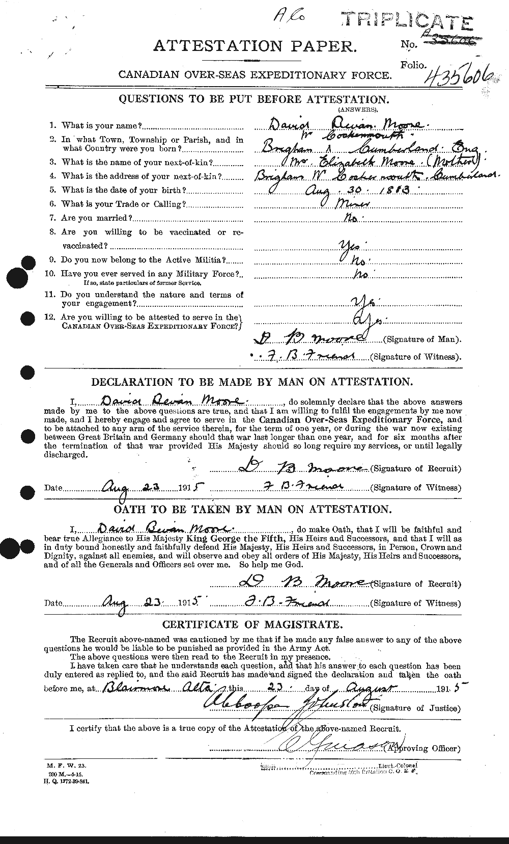 Personnel Records of the First World War - CEF 506570a