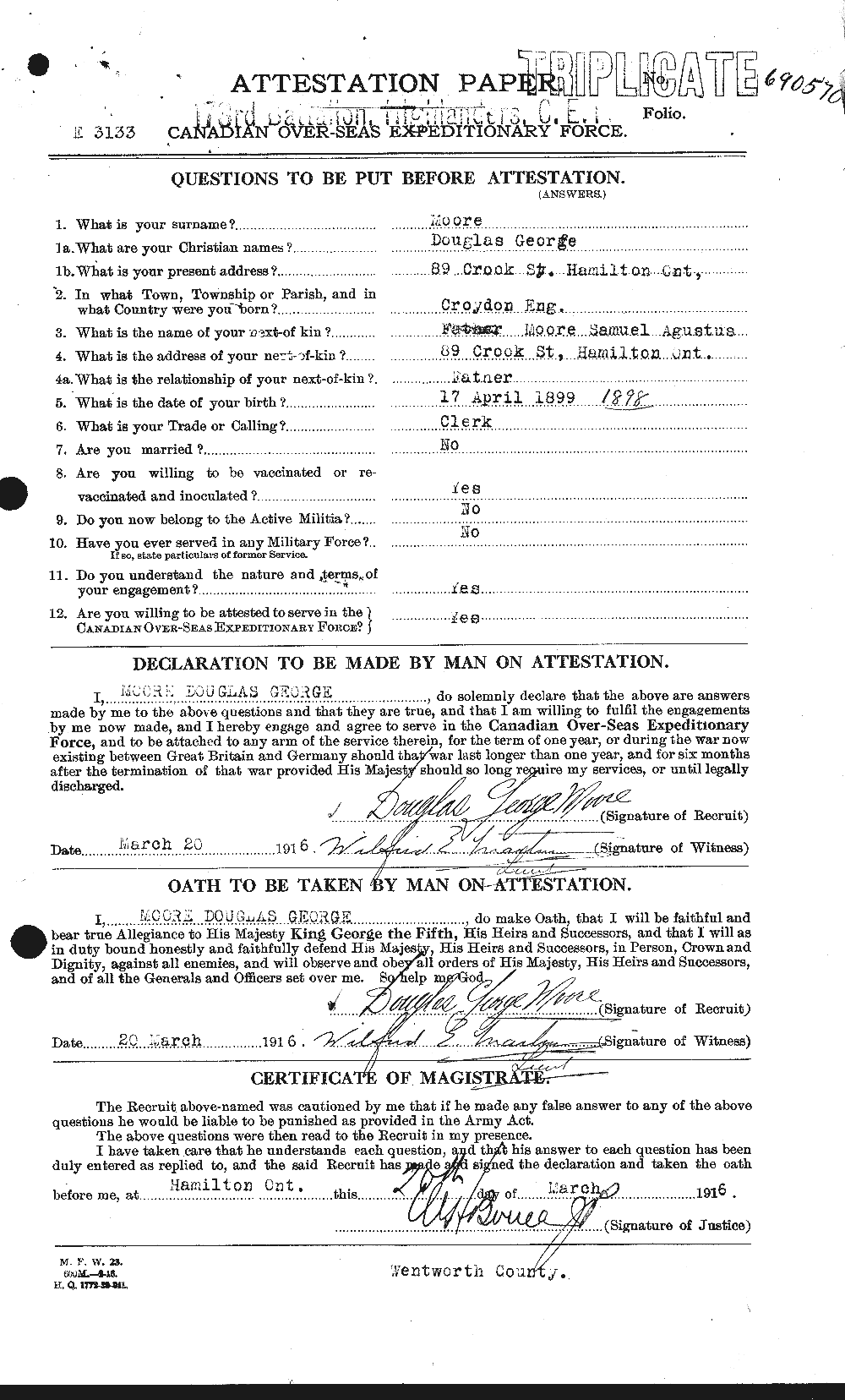 Personnel Records of the First World War - CEF 506589a